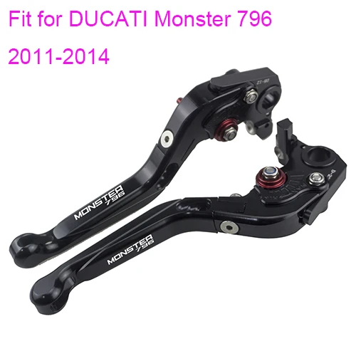 KODASKIN Складные Выдвижные тормозные рычаги сцепления для DUCATI Monster 796 2011 - Цвет: ALL BLACK