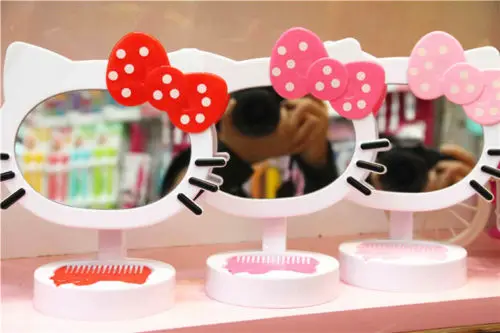 Новый рисунок Hello Kitty девочек стол с зеркало для нанесения макияжа AA 031|mirror mirror|mirror