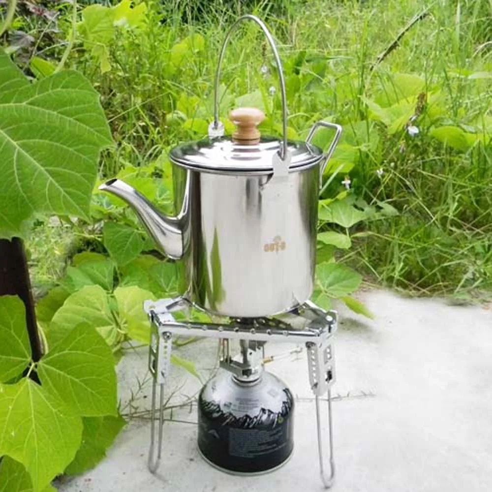 Новая походная плита из нержавеющей стали, чайник 3000 мл, Открытый чайник для воды, походный чайник, чайник, кофейник