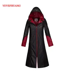 VEVEFHUANG игры аниме фильм Devil May Cry DMC Данте Косплэй костюм черный и красный цвета пальто полный набор