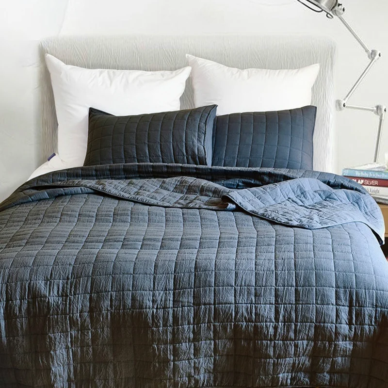Luxury Bedspread Quilted Bed Spread Lattice Cover Double Lightweight Coverlet Set Quilt Blanket | Дом и сад