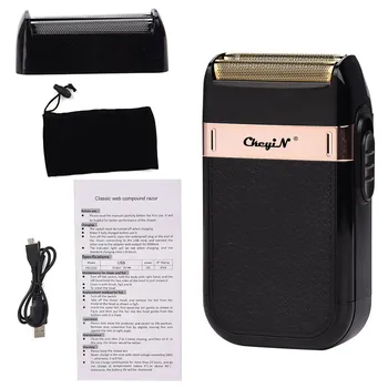 

CkeyiN Men Electric Shavers Rechargeable Razor Shaving Machine Beard Trimmer Shaver USB Charging Barbeador