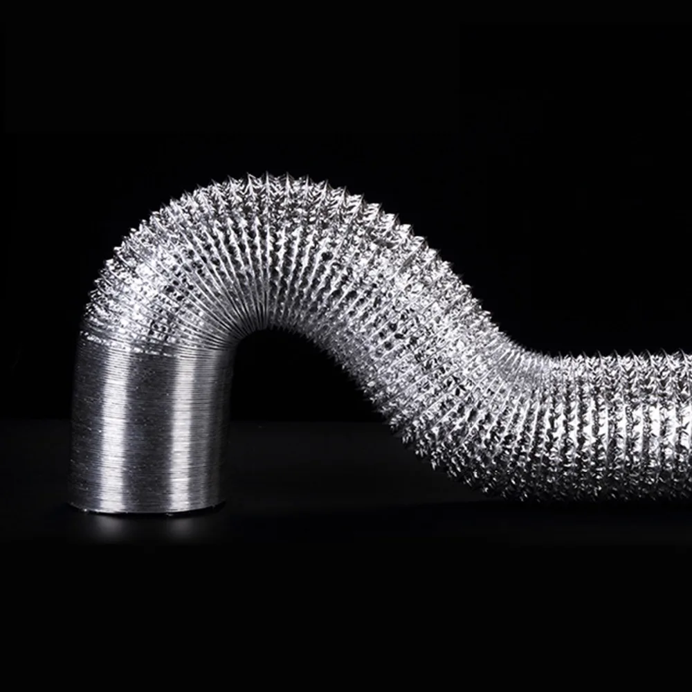 10m 4''6'' Double Aluminum Foil Exhaust Fan Pipe Ducting Hose Ventilation Flexible Soft Tube for Kitchen Toilet Inline Duct Fan