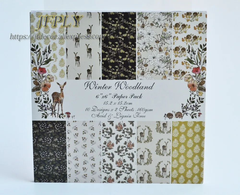 

Winter Series Scrapbooking Paper Pack Craft Paper Art Card Card Making 6"x 6" 20 Sheets /pack