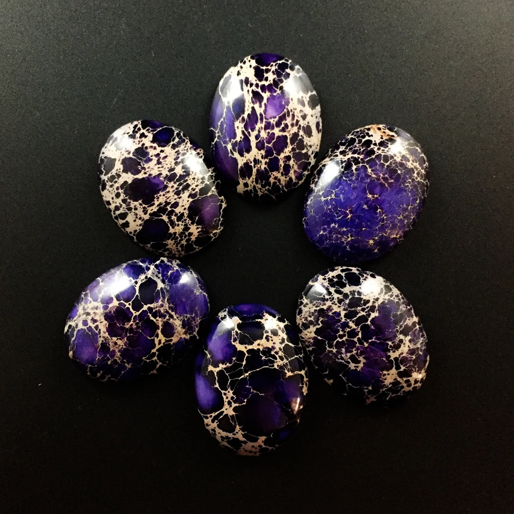 

30x40mm oval purple imperial stone cabochon beads pendant cabochon stone beads set for earrings,rings,necklace 4120030