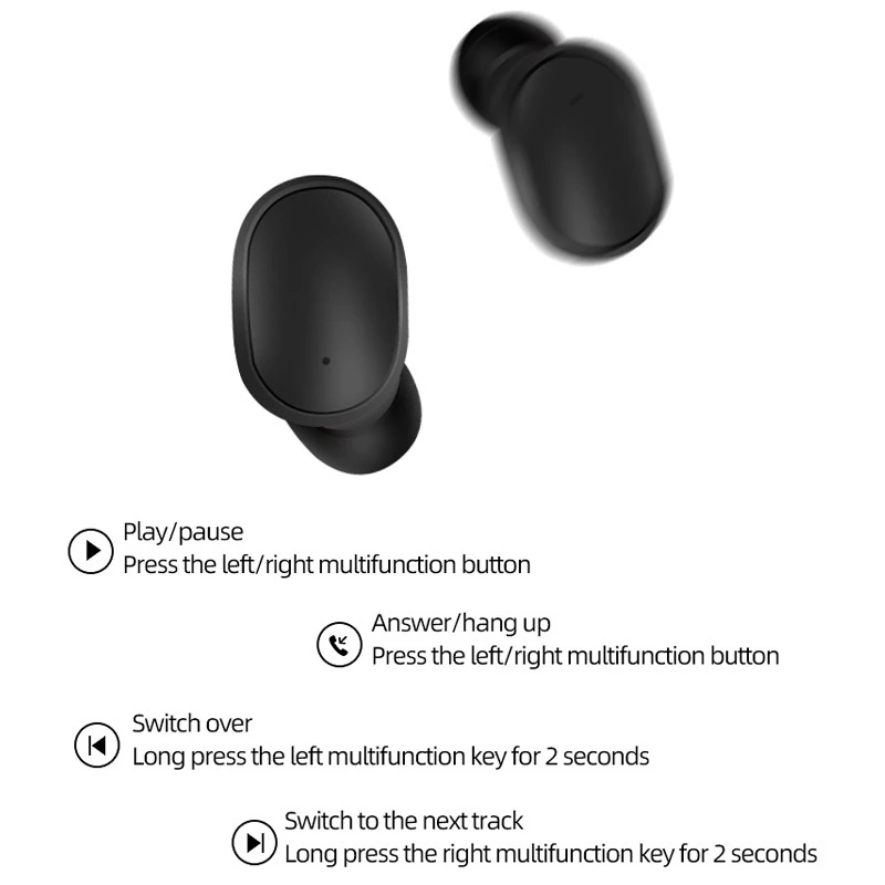 A6S Bluetooth наушники Xiaomi Airdots беспроводные наушники 5,0 TWS наушники с шумоподавлением Микрофон для Redmi iPhone huawei samsung