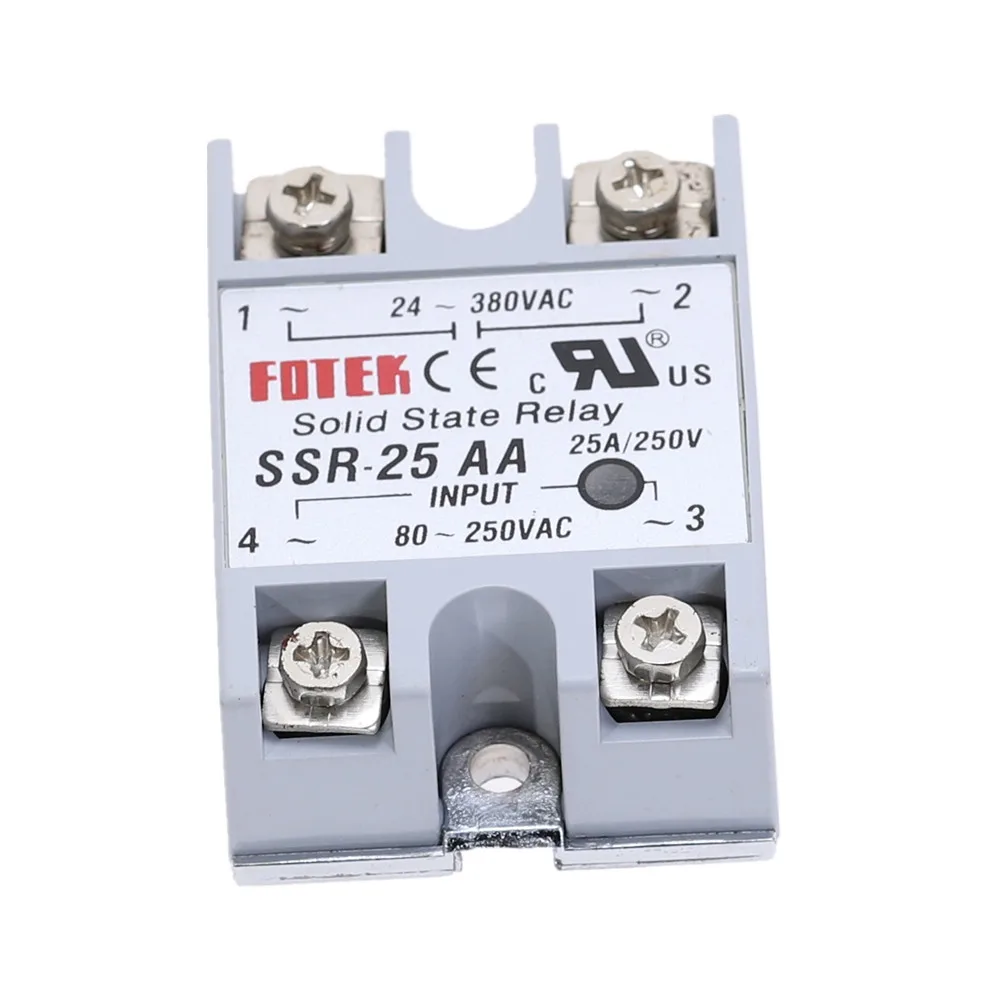 1 шт. SSR 25AA 25 AA твердотельный релейный модуль 80 250V AC вход 24 380VAC 25A|solid state relay|state relay