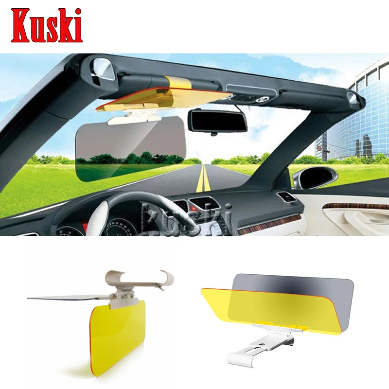 1X Car Sun Visor Anti-Glare Goggle For Renault Duster Laguna Megane 2 3 Logan Captur Clio Saab 9-3 9-5 93 MG ZR | Автомобили и