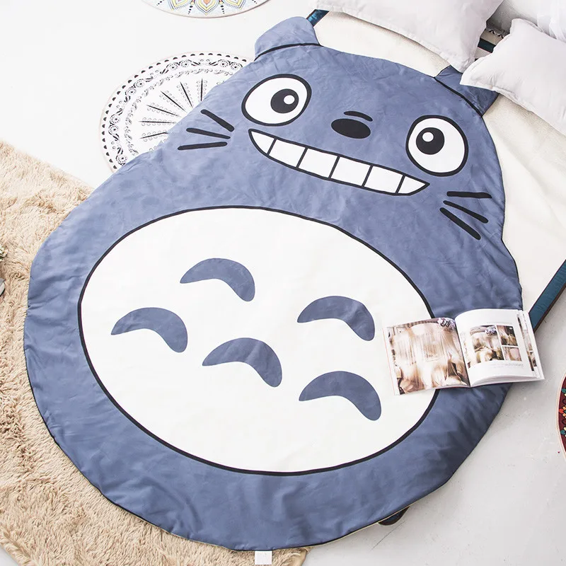 

Japanese 3D gray Totoro Anime One Piece Summer Irregular Thin Quilt Air Condition Blanket Children High quality home textiles