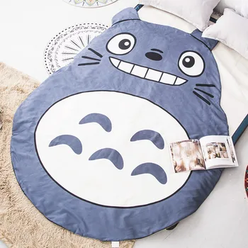 

Japanese 3D gray Totoro Anime One Piece Summer Irregular Thin Quilt Air Condition Blanket Children High quality home textiles