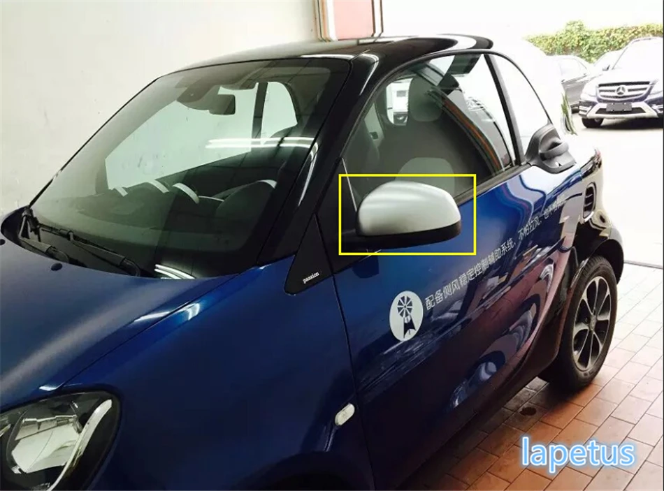 

Lapetus Side Rearview Mirror Stripe Decoration Frame Cover Trim Fit For Mercedes-Benz Smart Fortwo / Forfour 2015 2016 2017 ABS