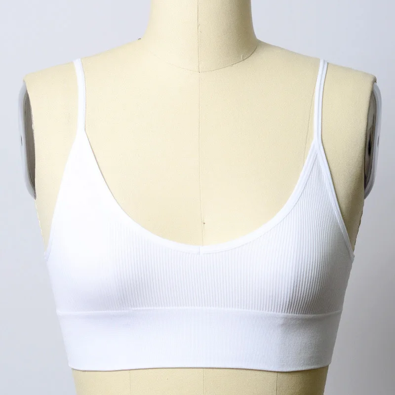 2018 Womens Underwear Top Bras Hollow Out Ribbed Bra Back U Shape Wire Free Full Cup Bralette 2018 Womens Underwear Top Bras Hollow Out Ribbed Bra Back U Shape Wire Free Full Cup Bralette