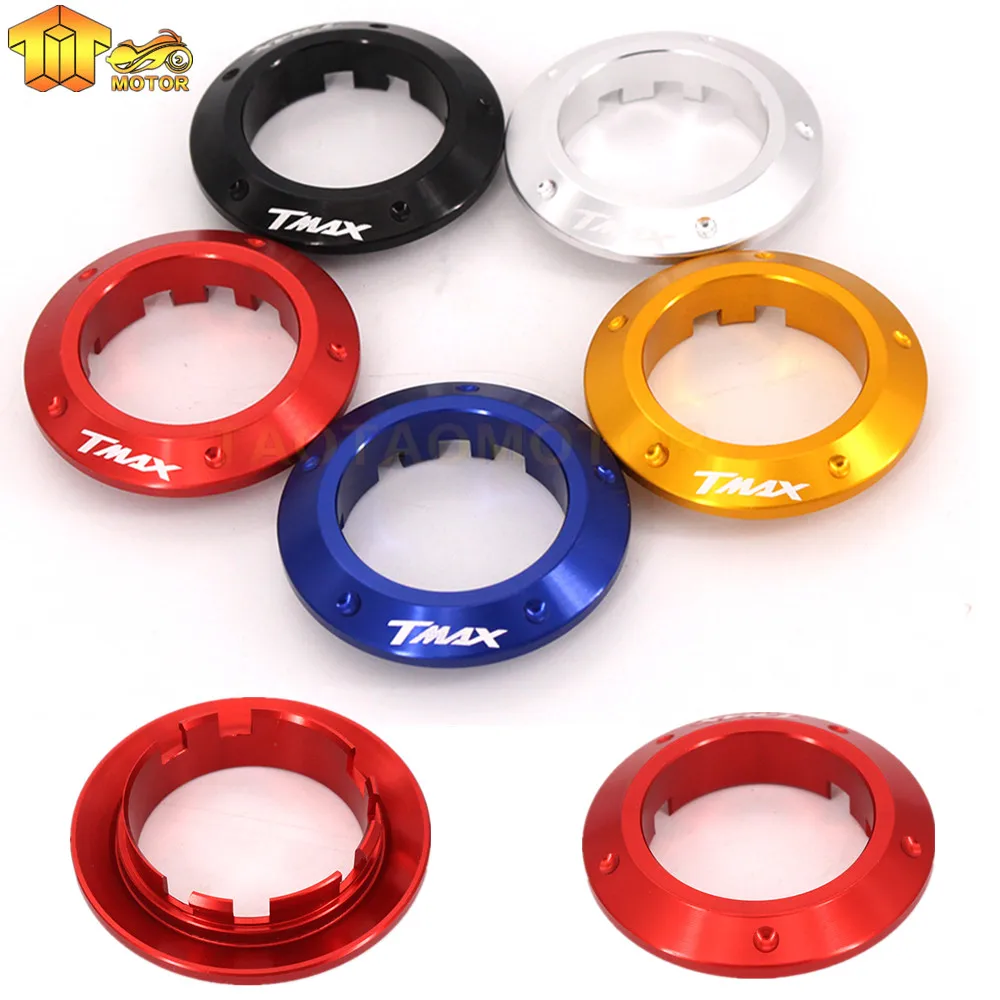 CK CATTLE KING 레드 오토바이 액세서리, 알루미늄 CNC 점화 스위치 커버, Yamaha TMAX T-MAX 530 T MAX 530 키 프로텍터