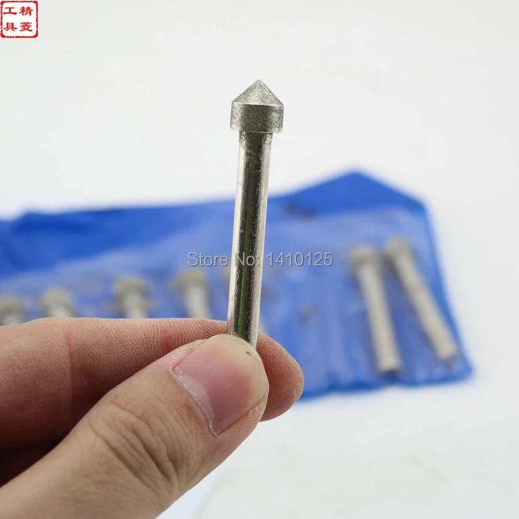 Diamond Burrs for Rotary Tool 1/4-Inch Shank 6mm Cylindrical 120 Grit 2 Pcs 