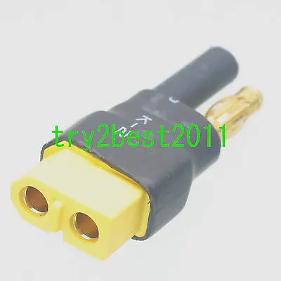 

DIRECT CONNECT NO WIRE FEMALE XT60 TO MALE 4mm HXT BATTERY CONNECTOR ADAPTER