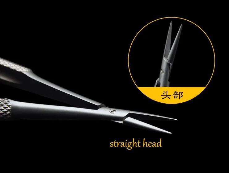 5 шт. прямые волосы голова из нержавеющей стали микрохирургический инструмент 12/14/15/16/18 см операционный офтальмологический прибор оснастка для приманки держатель плоскогубцы