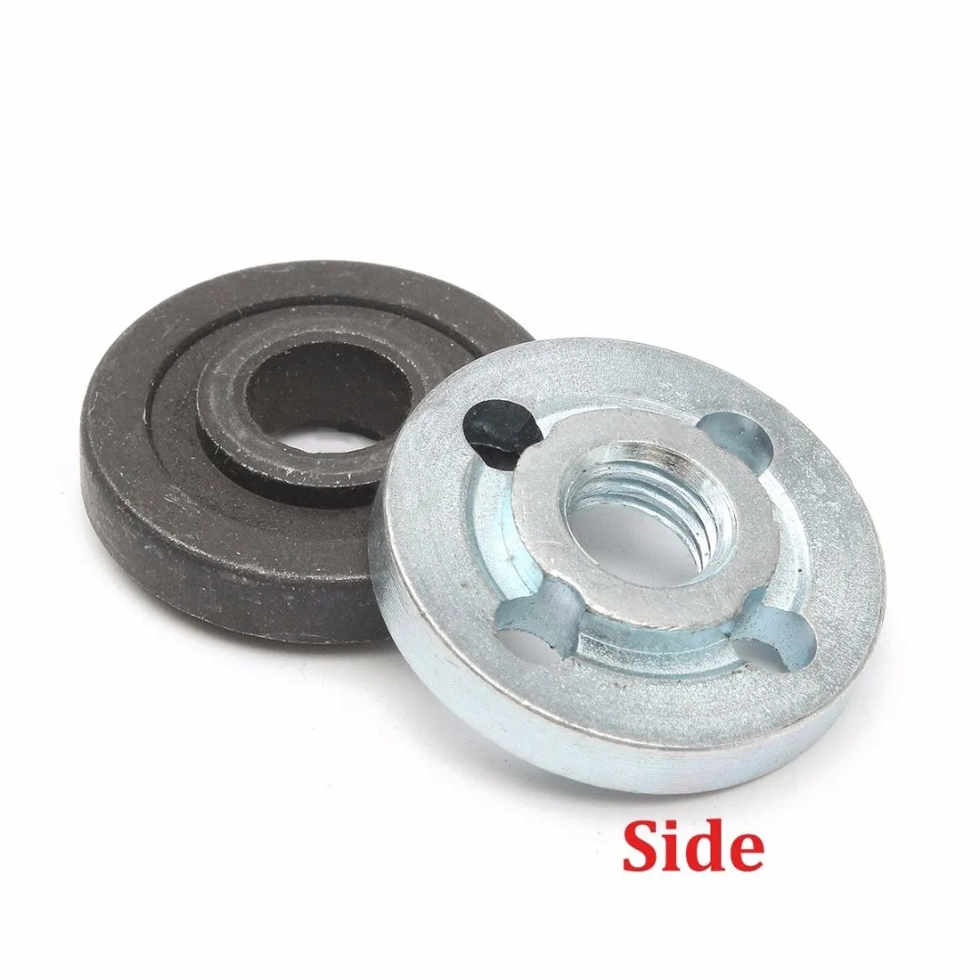 1set  M10 Angle Grinder Flange Kit Lock Nut Inner Outer Set Lathe machining of steel