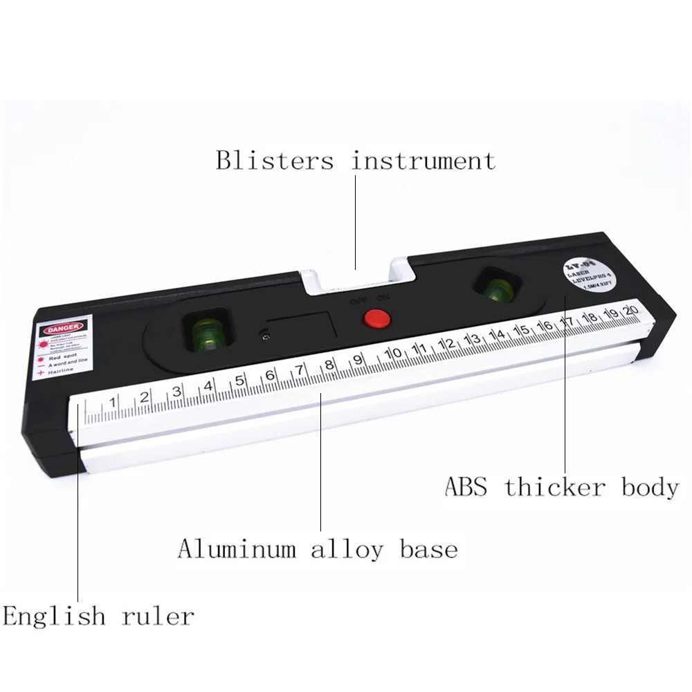 4 in 1 Laser Level Aligner Vertical Horizontal Lasers Accurate Marking Line Construction Tool Locking Measuring Tape Ruler laser level
