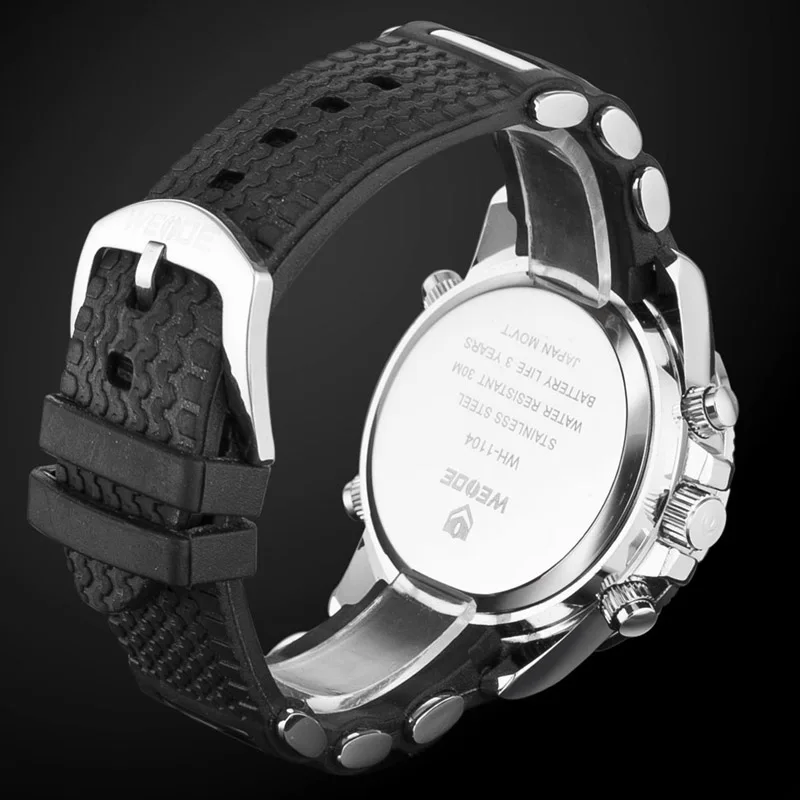 WEIDE мужские часы люксовый бренд спортивные кварцевые цифровые светодиодный