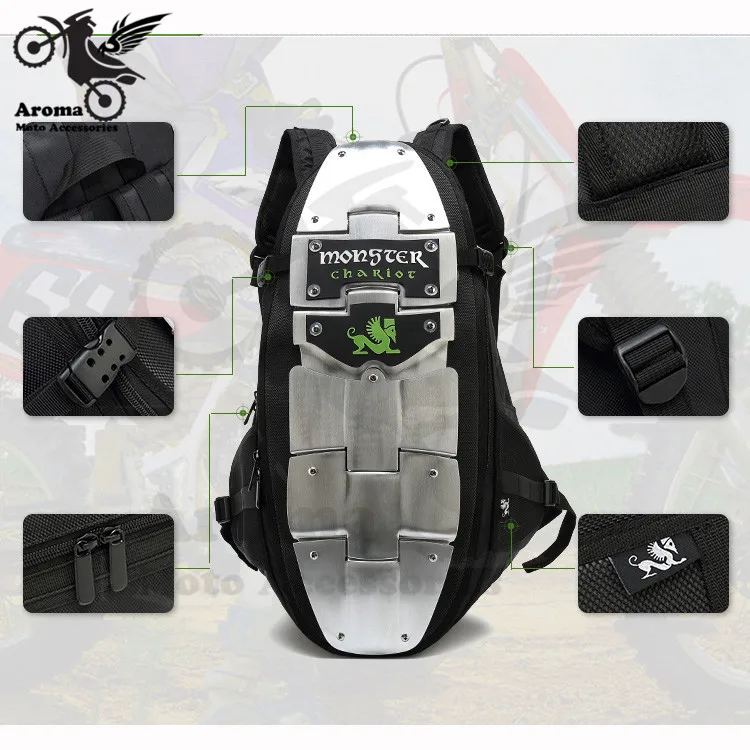 

big size outdoors sport bags moto luggage dirt pit bike tool motorcycle bag aluminium alloy anticollision waterproof backpack
