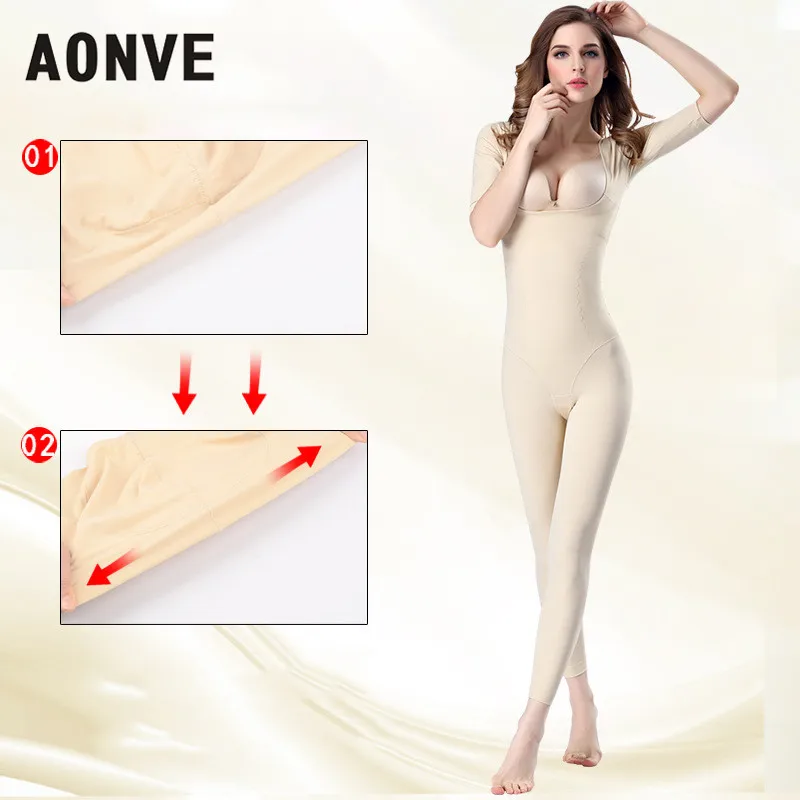 Aonve бесшовное длинное боди Женский пояс для моделирования тела Форма одежда животик форма руки боди размера плюс полное тело крышка форма rs