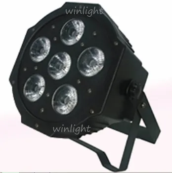 

Free Shipping (12 pcs / lot ) 6*10W RGBW 4 in1 LED Slim Par Light Poweful LED Par Light