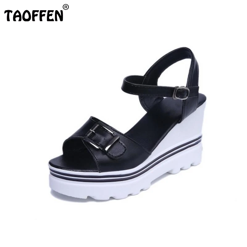

Women High Wedge Sandals Open Toe Shoes Women Ankle Strap Metal Buckle Sandals Trifle Platform Lady Daily Footwear Size 35-39