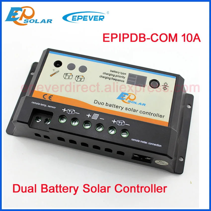 

10A 10amp EPEVER PWM solar regulator EPIP-COM Dual battery Charger system without load terminals Max system power 24V 270W