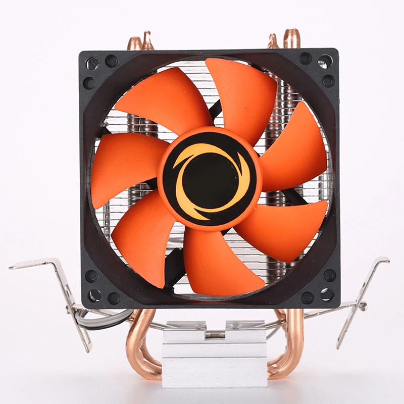 

LED 2 Heatpipes CPU Cooler TDP 120W 90mm Cooling Fan Processor Aluminum Heatsink CPU Fan for LGA 1155/775/1366 / AM2+/ AM3+/AM4