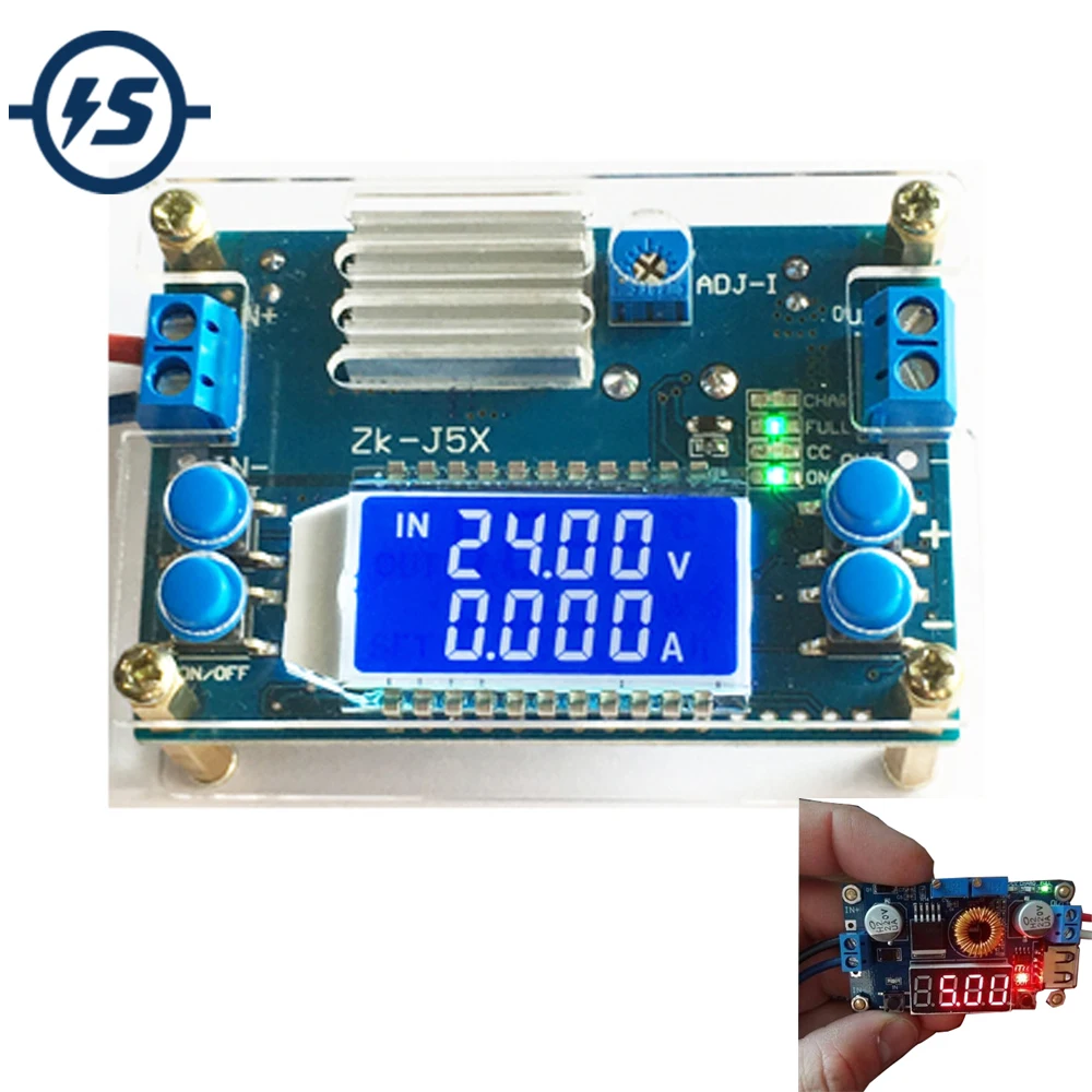 Понижающий преобразователь dc-dc 1,2-32 В 5А постоянного напряжения тока ЖК-дисплей цифровой дисплей регулируемый Бак Блок питания