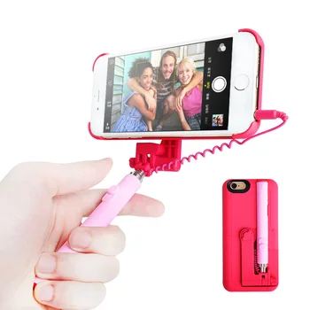 

2018 New fashion Phone Case with Selfie Stick Hard Case I6