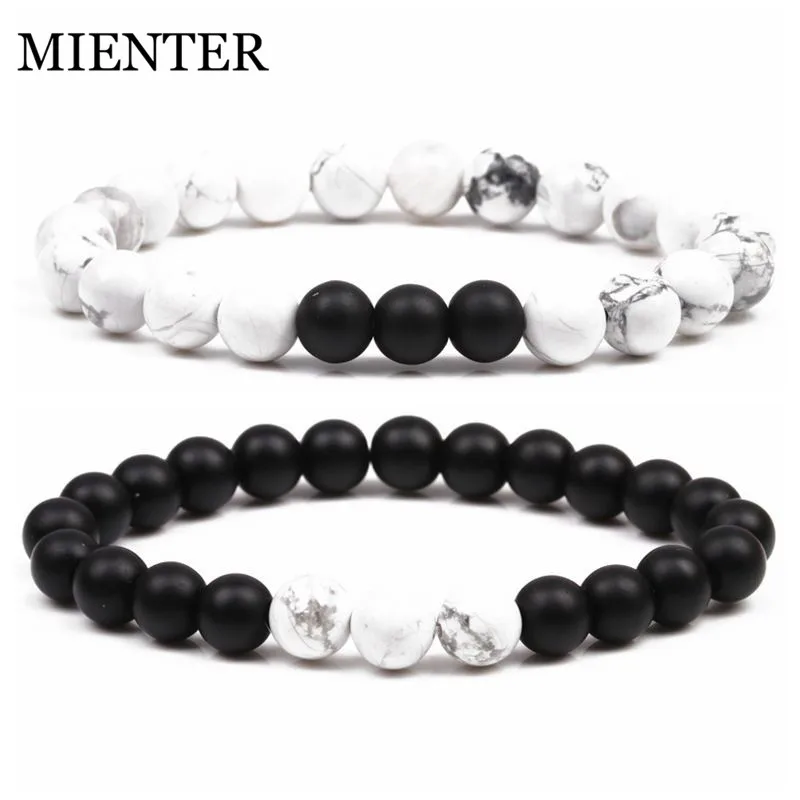 MIENTER Fashion Couple Jewelry Hot Selling Natural Tiger Eye Stone Lovers Bracelet Women Men | Украшения и аксессуары