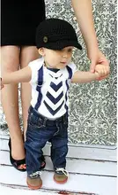 2016 New Fashion Baby Boys Clothes Toddle Kids Short Sleeve Romper and Jean Pant 2pcs Outfit Baby Clothing Set