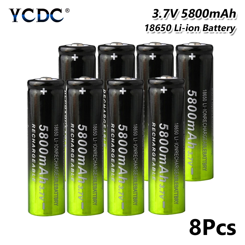 

18650 Battery 5800mAh 3.7V Rechargeable Cell For electronic cigarette Rechargeable battery power high discharge 18650 Battery