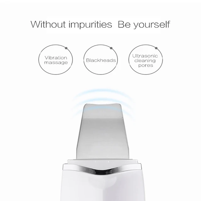 USHOW Rechargeable Ultrasonic Face Skin Scrubber Facial Cleaner Blackhead Removal Cleaner Exfoliating Pore Cleaner Tools
