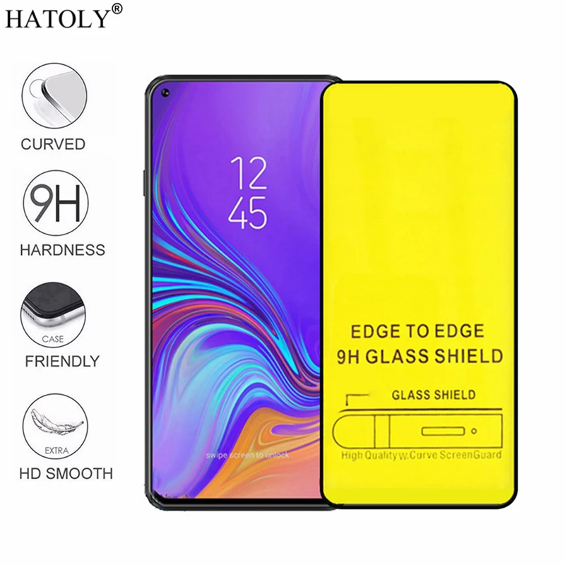 Закаленное стекло 5D для samsung Galaxy A9 Pro 2019 Защитная пленка экрана A8S полное покрытие