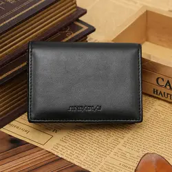 Кожа Для мужчин кошелек задний карман ID держатель для карт мини волшебный кошелек автоматического моды кредитных Кошелек для монет, карт