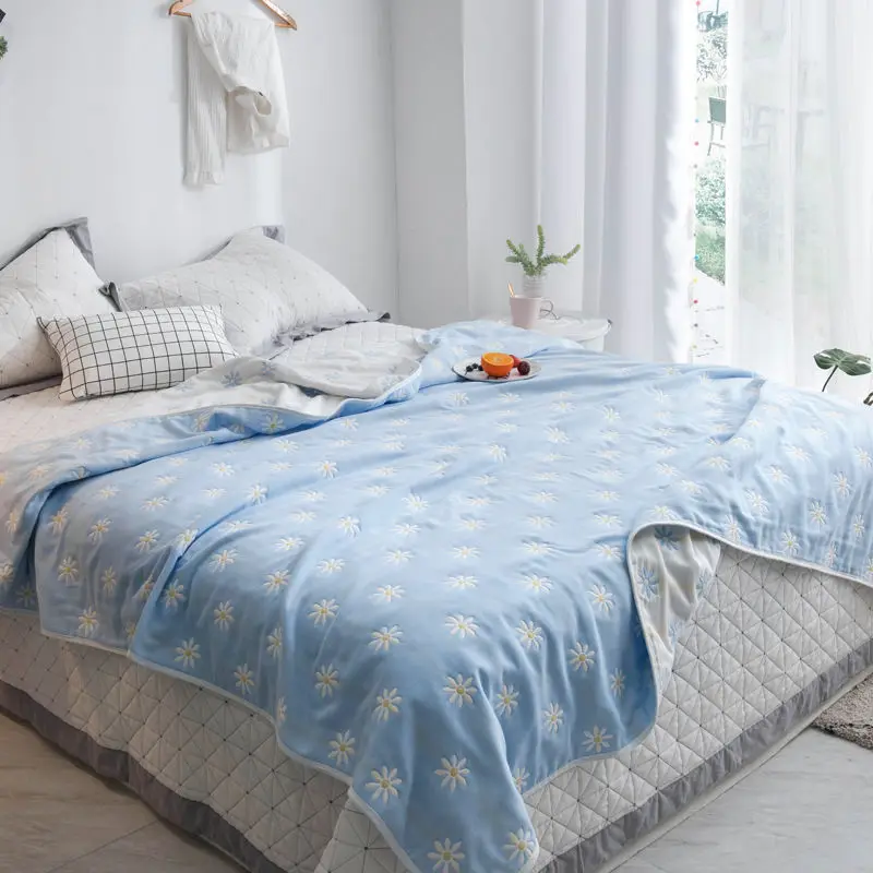 

4 Sizes Newborn Muslin Swaddle Cotton Bath Towel Stroller Cover Summer Breathable Gauze Sleep Quilt Multifunctional Baby Blanket