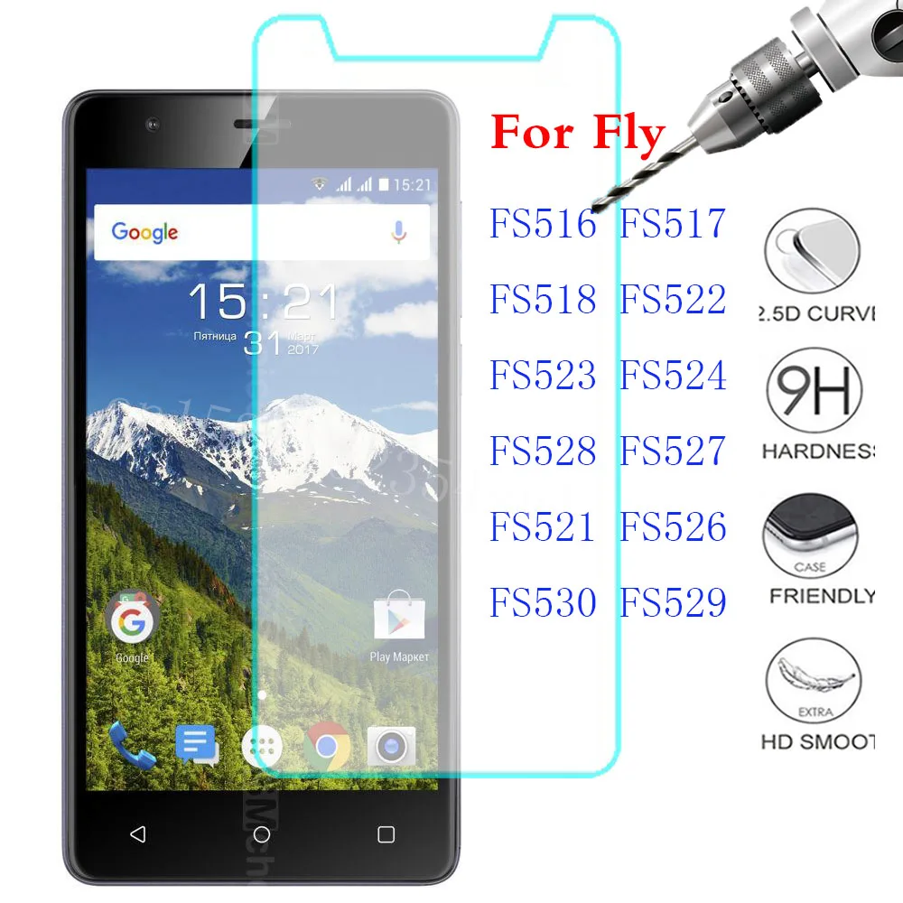 Закаленное стекло для Fly FS516 FS522 FS523 FS524 FS528 FS527 FS521 FS526 защитная пленка на FS517