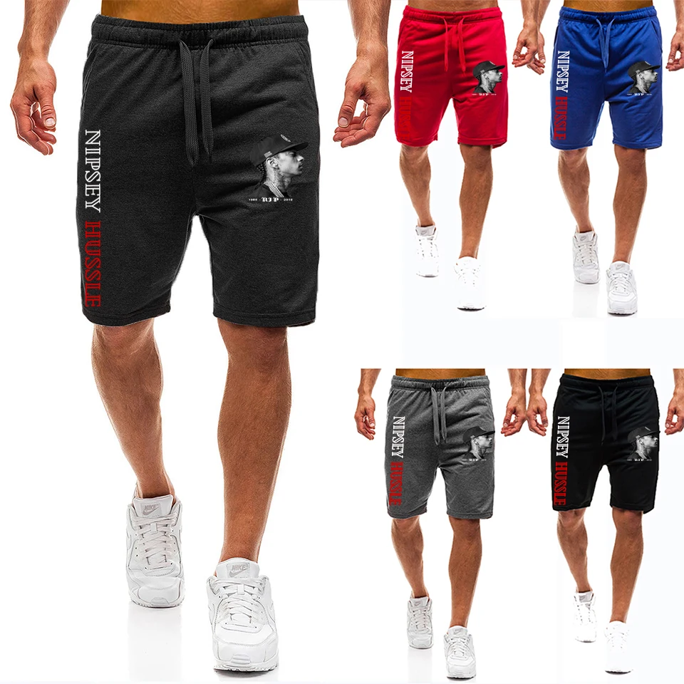

Nipsey Hussle Loose drawstring shorts Men Summer Casual Shorts Hip hop Brand New Board Shorts Breathable Fashion Short Mens 2019