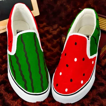 

New Fashion Women Canvas Hand Painting Shoes Woman Leisure Shoes Basket Plateforme Femmes Shoe Tenis Women Shoes