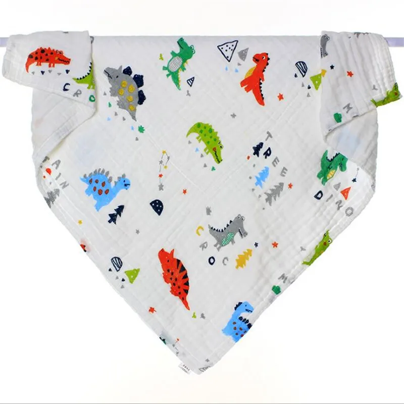 6 Layers Grey Arrow Muslin Cotton Multi-usage Swaddle Baby Receiving Blanket Bath Towel Newborn Swaddle Quilt 3