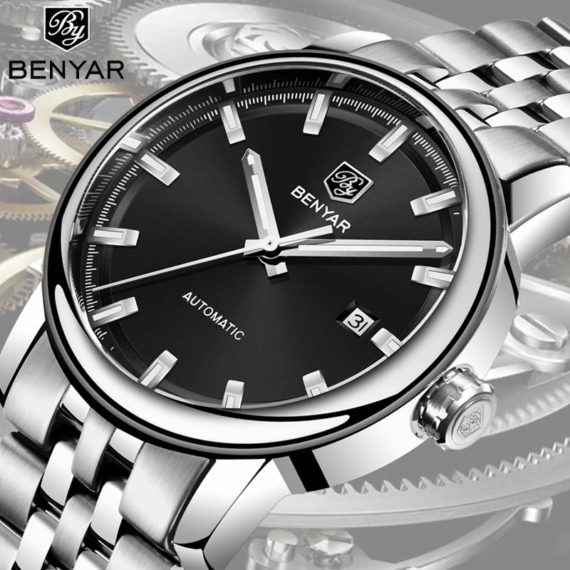 

BENYAR Men's Watches Automatic Mechanical Watch Men Wristwatch Mens Top Brand Luxury Business Watch Tourbillon Montre Homme
