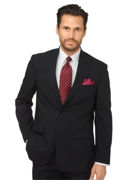 

Two Button Mens Suits Custom Made Slim Fit 2 Pcs Grey Wedding Tuxedos For Men Notch Lapel Formal Prom Suit (Jacket+Pants)