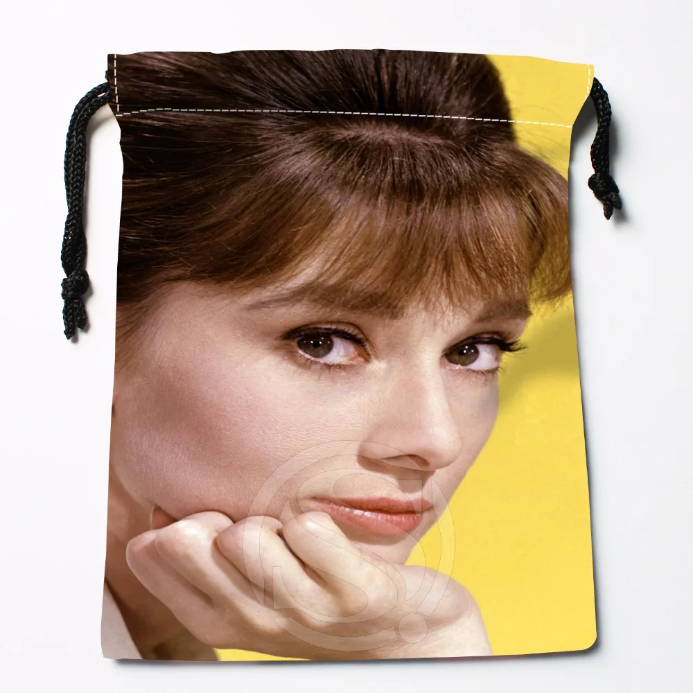 Fl Q1 New Audrey Hepburn Custom Logo Printed receive bag Bag Compression Type drawstring bags size