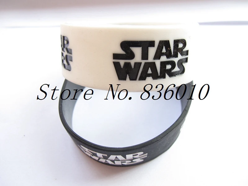 

Hot Sale 20 pcs Star Wars Wristband Silicone Promotion Gift Filled In Color Bracelet Creative Gifts Y-5
