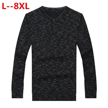 

BIG SIZE cotton sweaters men V neck mens sweaters pullover jersey brand autumn winter Plus 8XL 6XL 5XL 4XL knitwear dress male