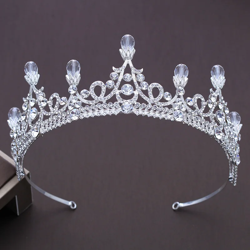 

Crown tiara bride wedding crystal crown wedding hair jewelry accessories birthday crown tiara adult
