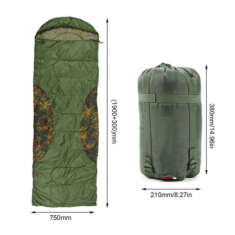 Прямоугольная обеденный перерыв Камуфляжный спальный мешок для отдыха на природе для взрослых