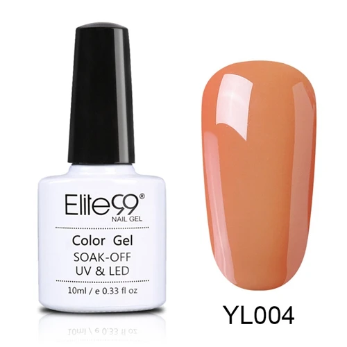 Elite99 10 мл гель для ногтей для дизайна ногтей замачиваемый УФ Цветной Гель-лак для Ногтей Стойкий гель-маникюрный лак на выбор 1 из 24 цветов - Цвет: YL004